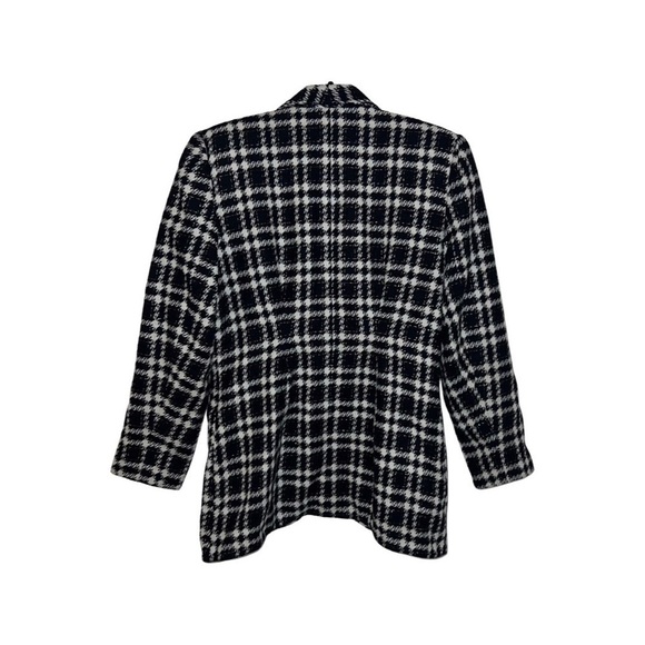𝅺VINTAGE Relance 80’s Jacket Black and White Plead Size S - Picture 3 of 8